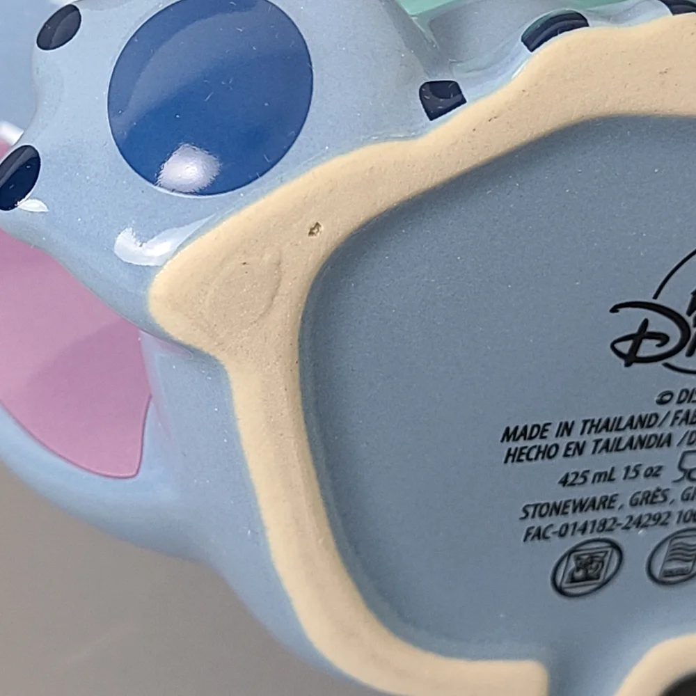 Disney Parks Stitch Figural Collectible Blue Mug